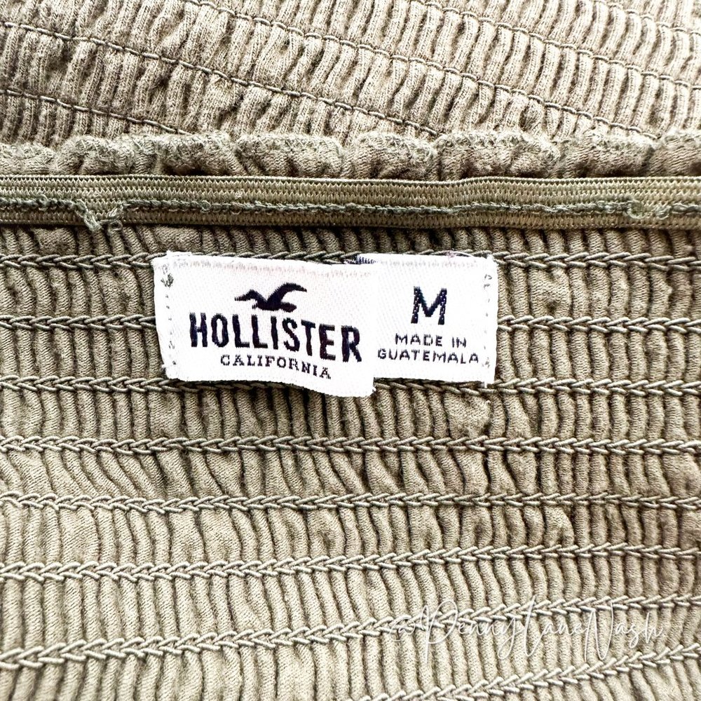 Hollister Smocked Off The Shoulder Long Sleeve Crop Top - Picture 5 of 9